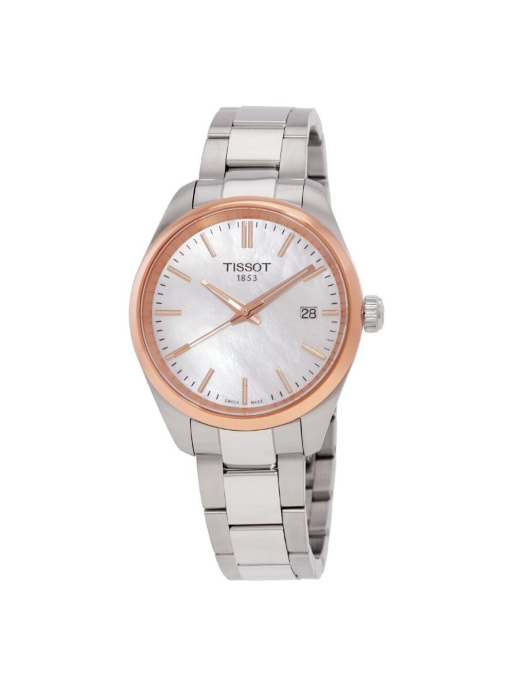 NWT Tissot PR 100 Quartz Mother of Pearl Dial Men's Watch